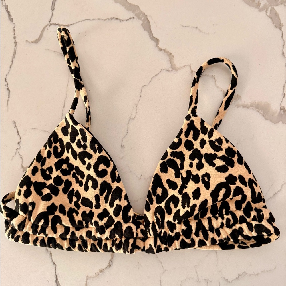 Montce Leopard Texture Paula Bikini Top - Large
